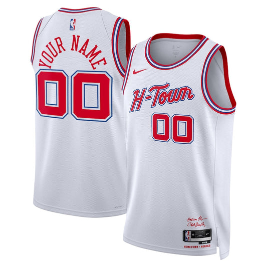 Houston Rockets Team Unisex 2023/24 Custom Swingman Jersey - White - City Edition