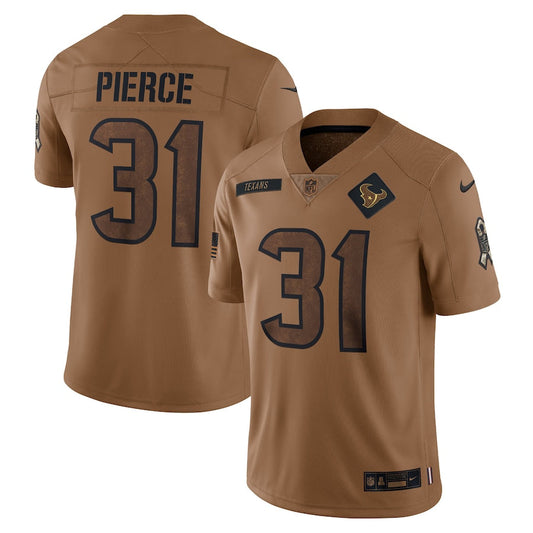 Dameon Pierce Houston Texans Team 2023 Salute To Service Limited Jersey - Brown