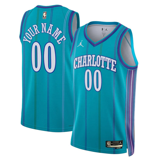 Charlotte Hornets Team Unisex 2023/24 Custom Swingman Jersey - Classic Edition - Teal