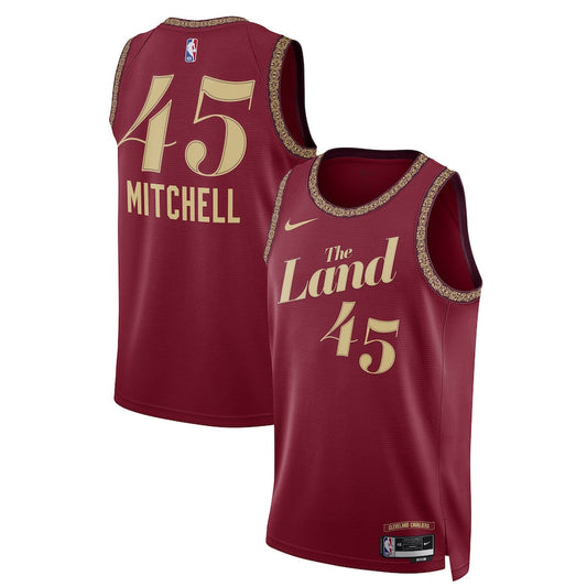 Donovan Mitchell Cleveland Cavaliers Team Unisex 2023/24 Swingman Jersey - Wine - City Edition
