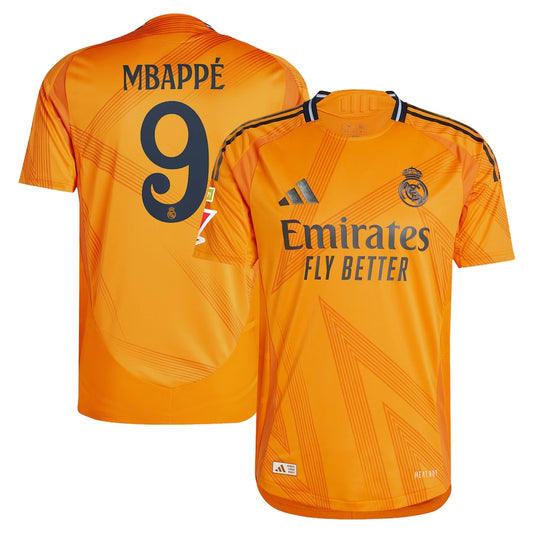 Kylian Mbappé Real Madrid Team 2024/25 Away Jersey - Orange
