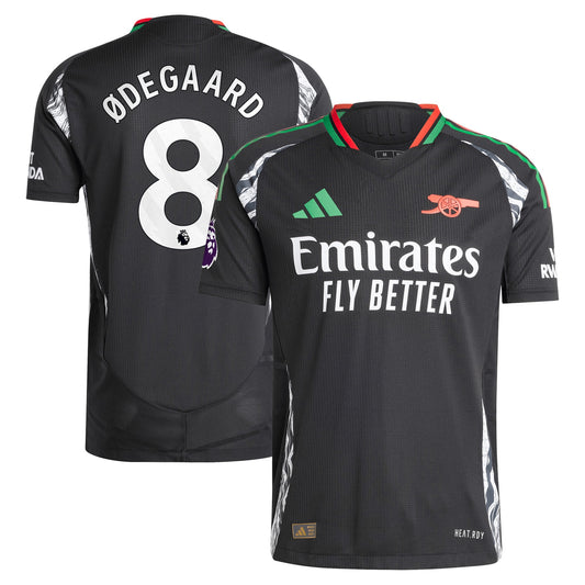 Martin Odegaard Arsenal Team Shirt 2024/2025 Away Player Jersey - Black