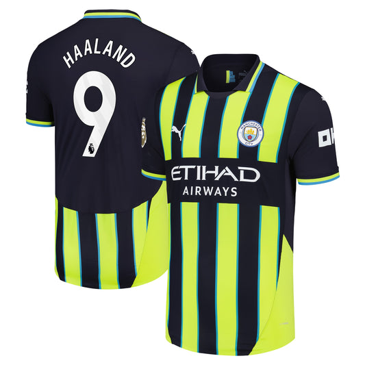 Erling Haaland 9 Manchester City Team Shirt 2024/25 Away Player Jersey - Navy