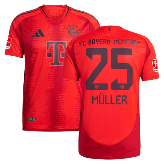 Thomas Müller 25 Bayern Munich Team 2024/25 Home Player Jersey - Red