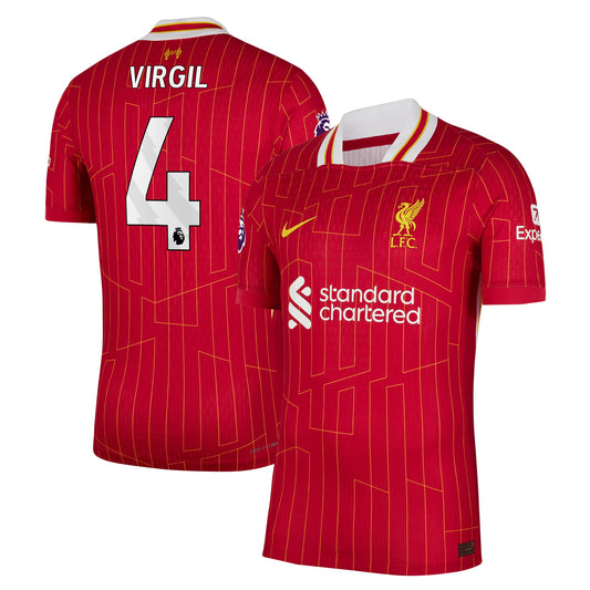 Virgil van Dijk Liverpool Team 2024/25 Home Player Jersey – Red