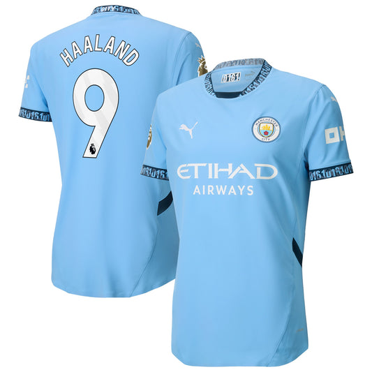 Erling Haaland Manchester City Team 2024/25 Home Player Jersey - Light Blue