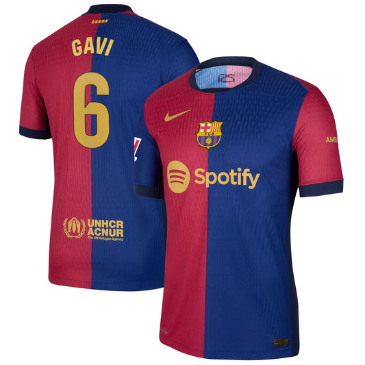 Gavi Barcelona 6 Team 2024/25 Home Player Jersey - Royal