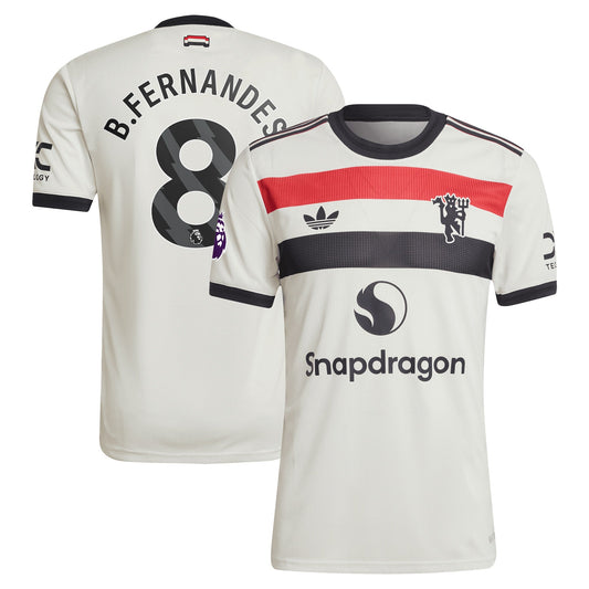 Bruno Fernandes Manchester United Team Shirt 2024/2025 Third Jersey - Cream