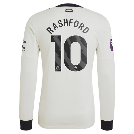 Marcus Rashford Manchester United adidas Shirt 2024/2025 Third Long Sleeve Jersey - Cream