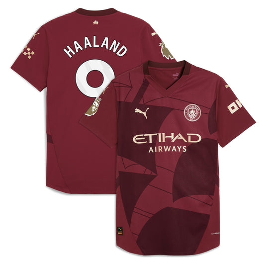 Erling Haaland Manchester City Team 2024/25 Third Player Jersey - Burgundy