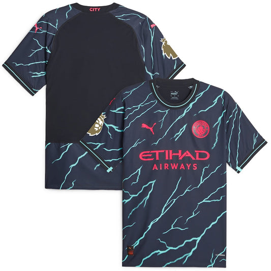 Manchester City Team 2023/24 Third Custom Jersey - Navy