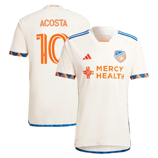 Luciano Acosta FC Cincinnati Team 2024 The Canvas Kit Player Jersey - White