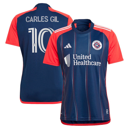 Carles Gil New England Revolution Team 2024 Boston Tea Party Player Jersey – Navy