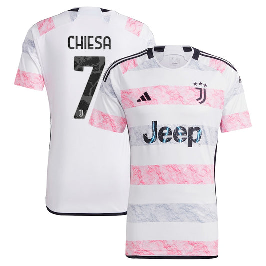 Federico Chiesa Juventus Team 2023/24 Away Jersey - White