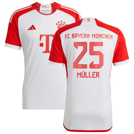 Thomas Müller Bayern Munich Team 2023/24 Home Jersey - White