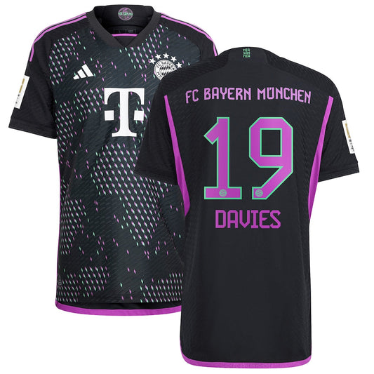 Alphonso Davies Bayern Munich Team 2023/24 Away Player Jersey - Black