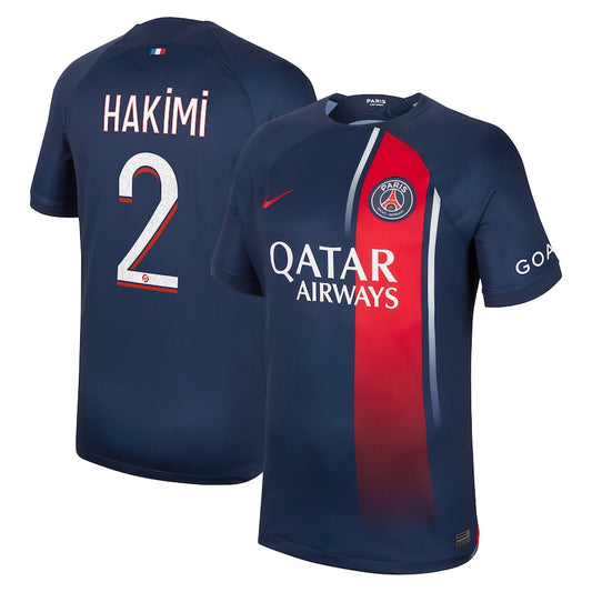 Achraf Hakimi Paris Saint-Germain Team 2023/24 Home Player Jersey - Navy