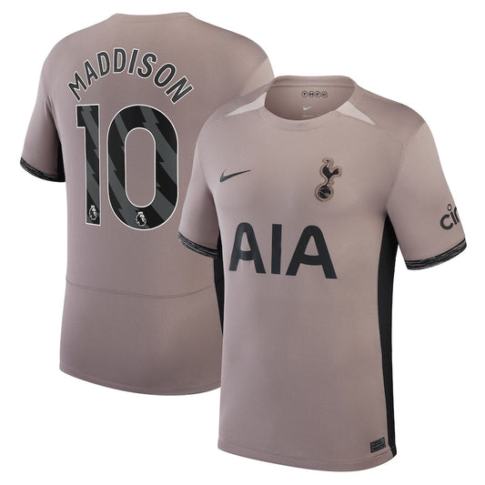 James Maddison Tottenham Hotspur Team 2023/24 Third Stadium Player Jersey – Tan