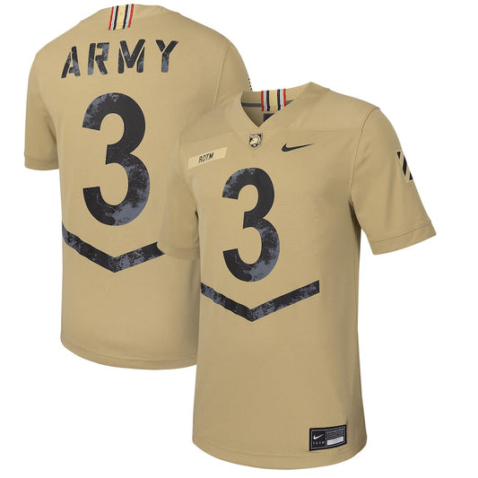 #3 Army Black Knights Team 2023 Rivalry Collection Untouchable Football Jersey - Tan