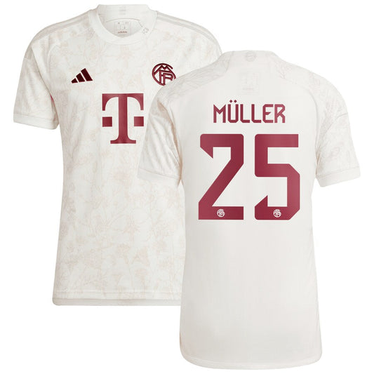 Thomas Müller Bayern Munich Team 2023/24 Third Jersey - White