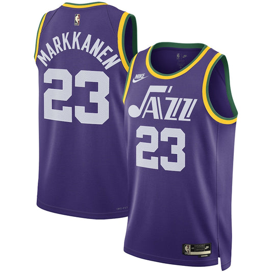 Lauri Markkanen Utah Jazz Team Unisex 2023/24 Swingman Jersey - Classic Edition - Purple