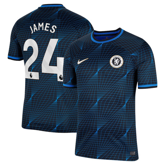 Reece James Chelsea Team 2023/24 Away Stadium Player Jersey - Navy