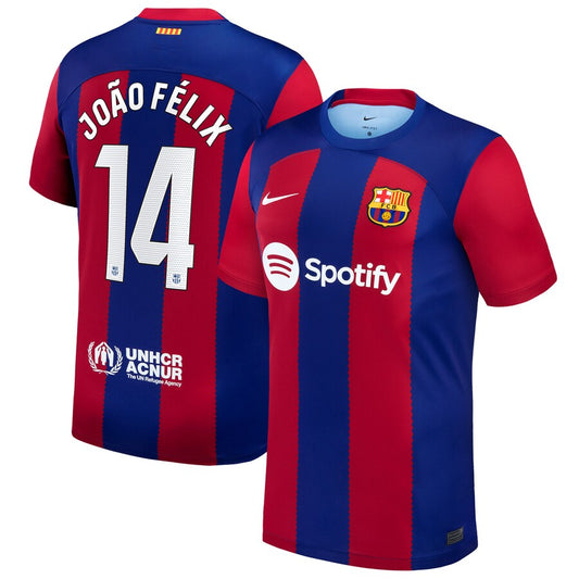 João Félix Barcelona Team 2023/24 Home Stadium Player Jersey - Royal