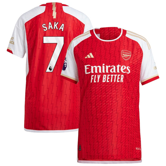 Bukayo Saka Arsenal Team 2023/24 Home Player Jersey - Red