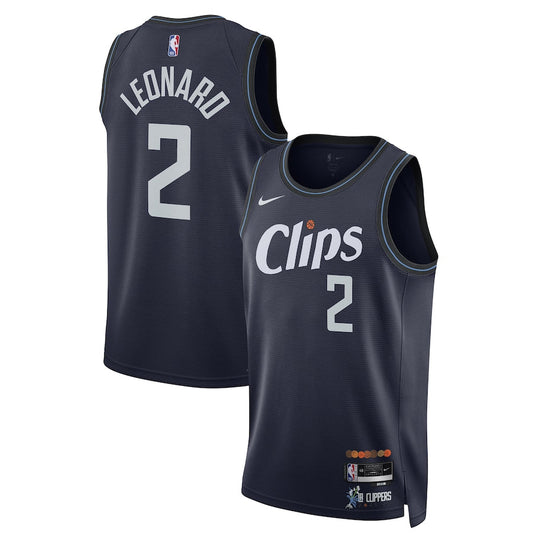 Kawhi Leonard LA Clippers Team Unisex 2023/24 Swingman Jersey - Navy - City Edition