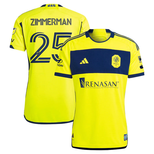 Walker Zimmerman Nashville SC Team 2024 The 615 Kit Authentic Player Jersey - Yellow