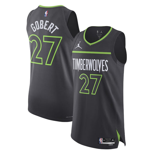 Rudy Gobert Minnesota Timberwolves Team Authentic Player Jersey - Statement Edition - Anthracite