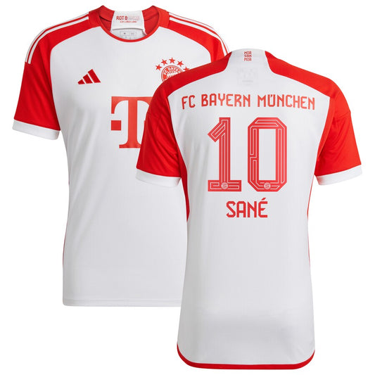 Leroy Sané Bayern Munich Team 2023/24 Home Jersey - White