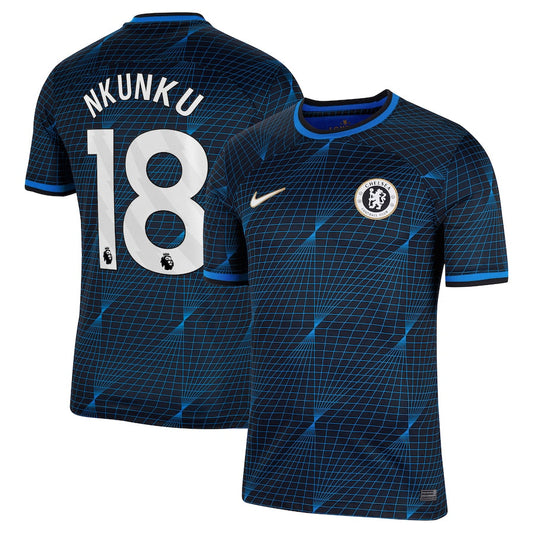 Christopher Nkunku Chelsea Team 2023/24 Away Stadium Player Jersey - Navy