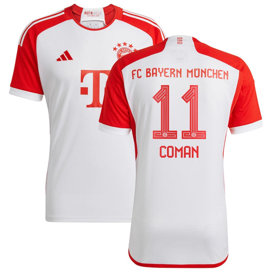 Kingsley Coman Bayern Munich Team 2023/24 Home Jersey - White