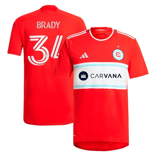 Chris Brady Chicago Fire Team 2024 Return To Red Player Jersey – Red