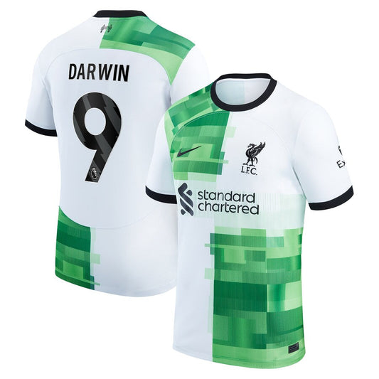 Darwin Núñez Liverpool Team 2023/24 Away Jersey - White