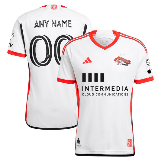 San Jose Earthquakes Team 2024 The 50 Kit Authentic Custom Jersey - White