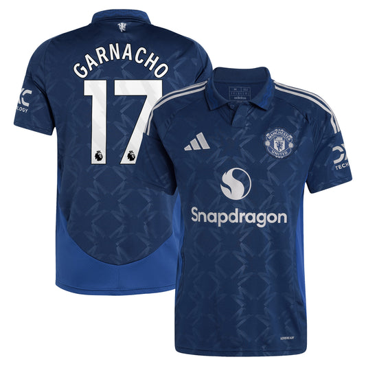 Alejandro Garnacho Manchester United Team 2024/25 Away Player Jersey - Navy