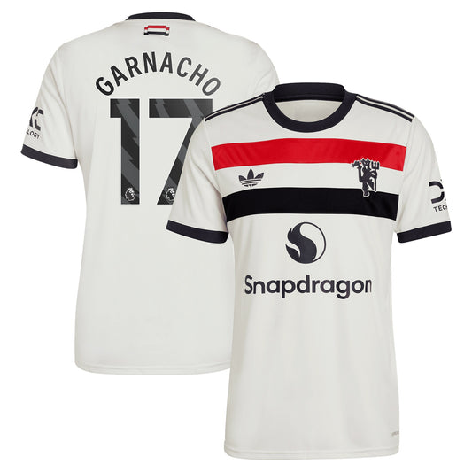 Alejandro Garnacho Manchester United Team 2024/25 Third Jersey - Cream
