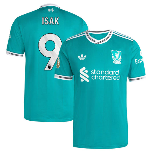 Alexander Isak Liverpool Third Player Jersey Green 2025–26 Premium Fan Edition Soccer Jersey - Green