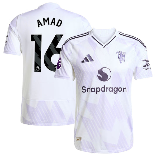 Amad Diallo Manchester United Away Player Jersey White 2025–26 Premium Fan Edition Soccer Jersey - White