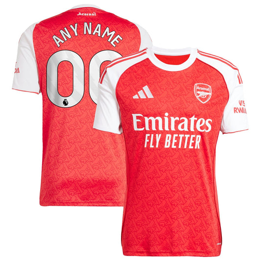 Arsenal Home Custom Jersey Red 2025–26 Premium Fan Edition Soccer Jersey - Red