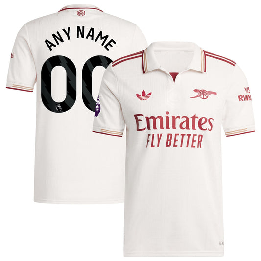 Arsenal Third Custom Jersey White 2025–26 Premium Fan Edition Soccer Jersey - White