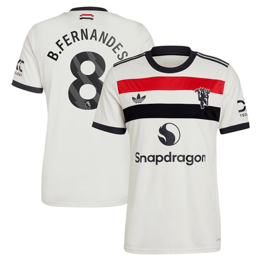 Bruno Fernandes Manchester United Team 2024/25 Third Jersey - Cream