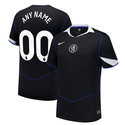 Chelsea Third Custom Jersey Black 2025–26 Premium Fan Edition Soccer Jersey - Black