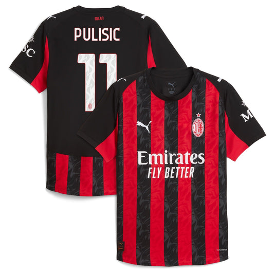 Christian Pulisic AC Milan Home Player Jersey Red 2025–26 Premium Fan Edition Soccer Jersey - Red