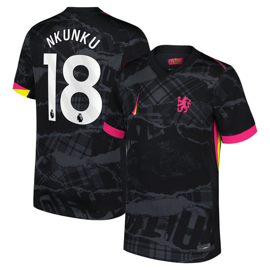 Christopher Nkunku Shirt Chelsea Team 2024/25 Third Player Jersey - Anthracite