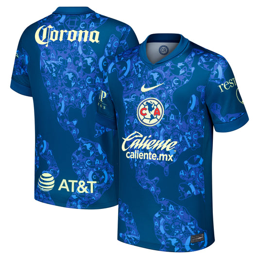 Club America Team 2024/25 Shirt Away Custom Jersey - Blue
