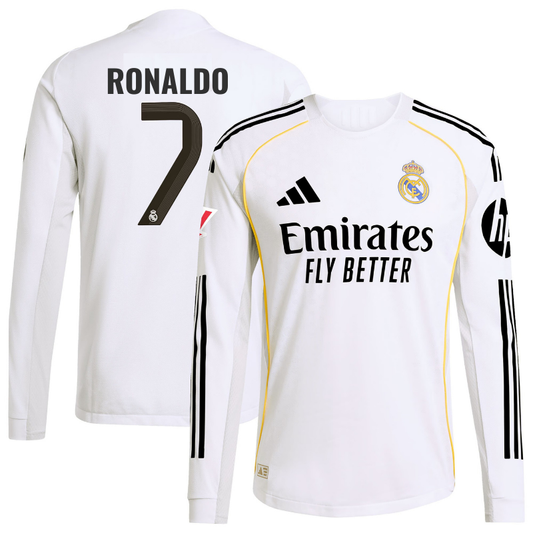 Cristiano Ronaldo 2025–26 Premium Fan Edition Soccer Jersey - White