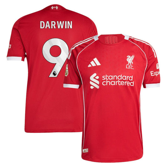 Darwin 2025–26 Premium Fan Edition Soccer Jersey - Red